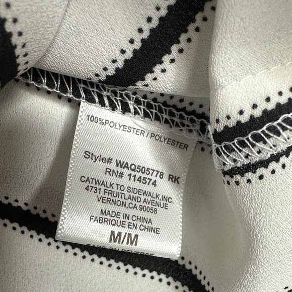 Pleione Monochrome Striped Blouse - Picture 6 of 7